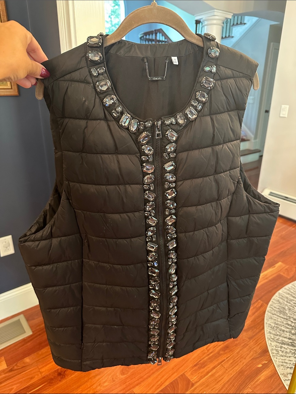 Chicos Embellished Puffer Vest